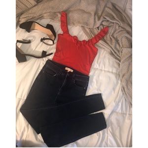 High Waisted Blue Jeans